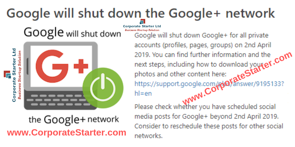 Google To Shut down Google+ Accounts April 2, 2019